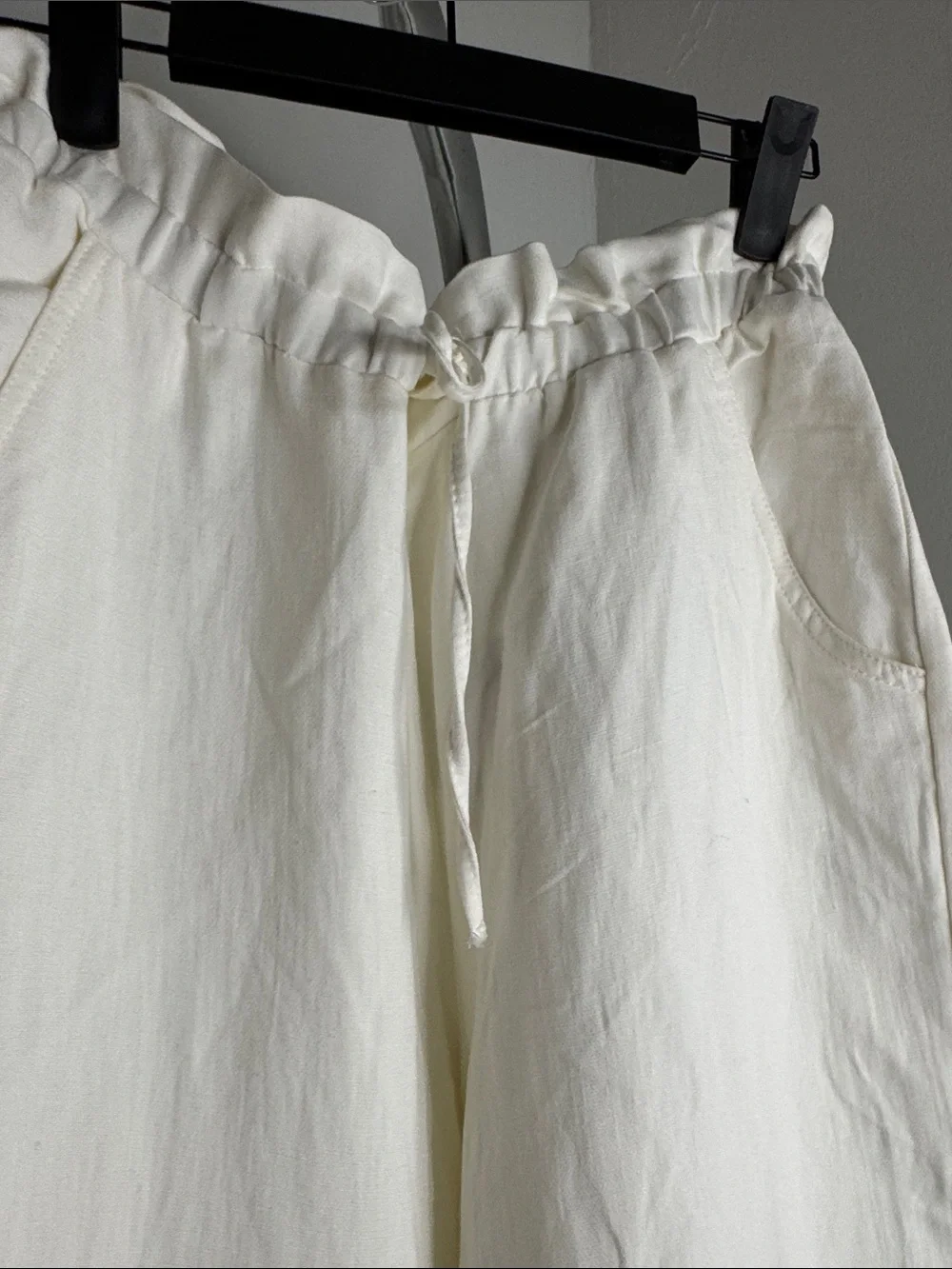 NWT Zara casual white pants adjustable  Size M